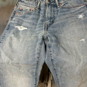 American Eagle Outfitters Light Blue Distressed Men's Jeans